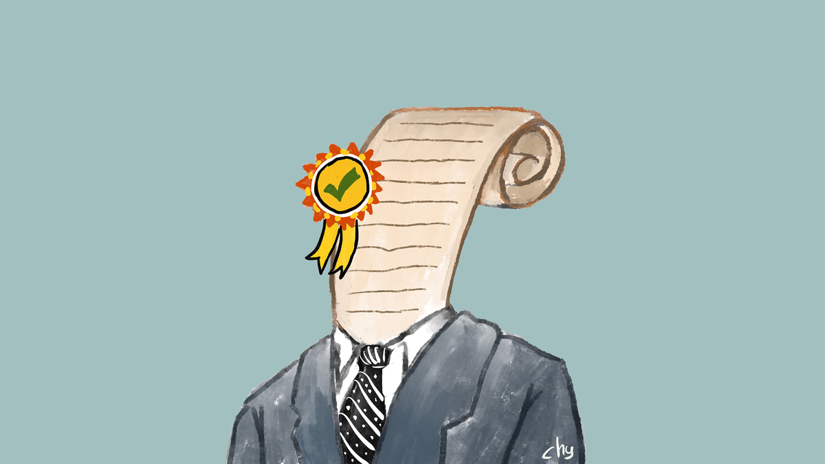 Kompas ilustrasi pemimpin muda